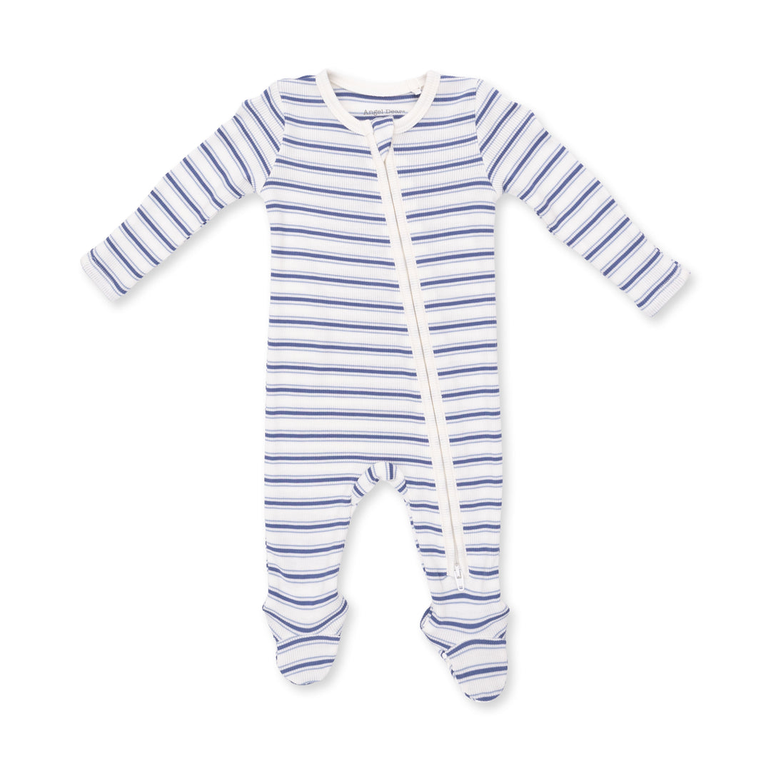 Vintage Blue Stripe Footie