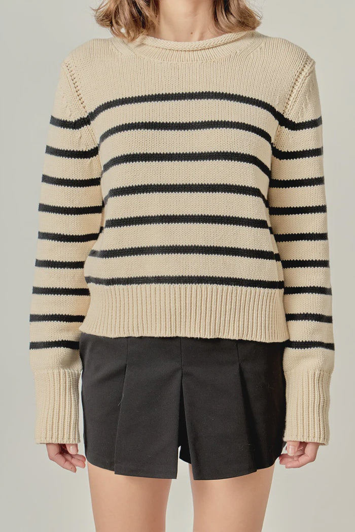 Stripe Rollneck Sweater