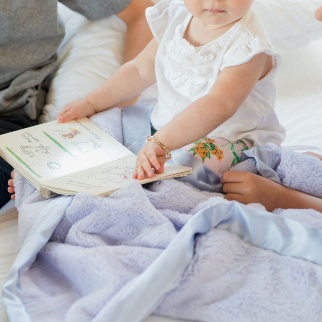 Lavender Satin Receiving Blanket