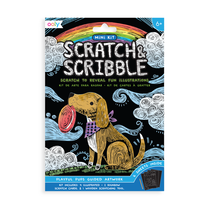 Scratch and Scribble Mini Art Kit in Playful Pups