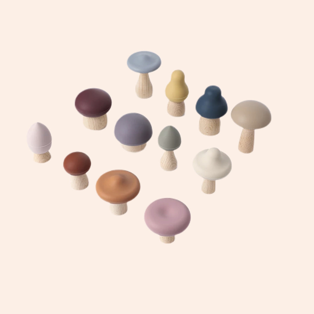 Mushroom &amp; Wood Teether Toy