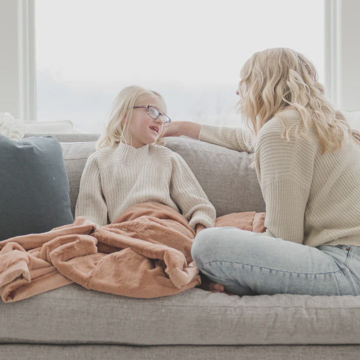 Lush Receiving Blanket in Rosy