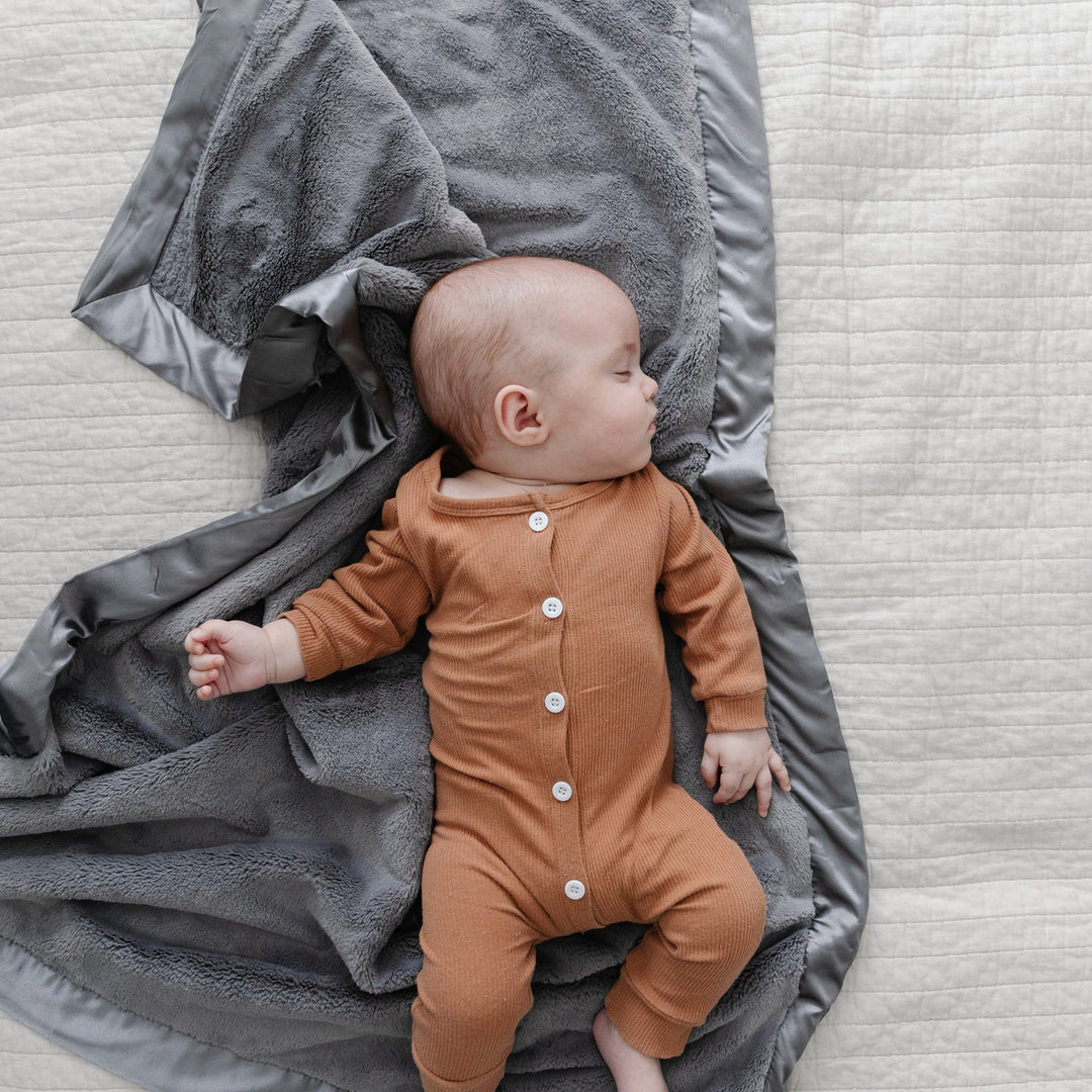 Gray Satin Receiving Blanket