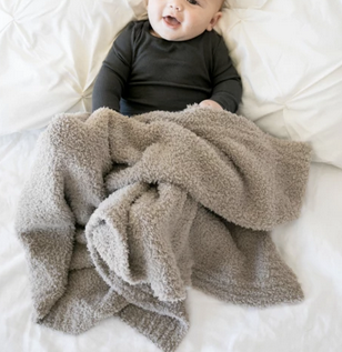Bamboni Receiving Blanket in Taupe