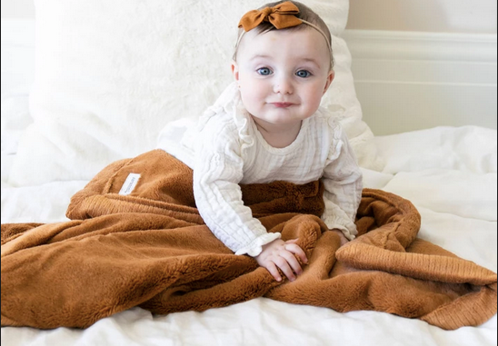 Lush Receiving Blanket in Camel